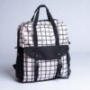 Mochila Alba Cuadros blanca